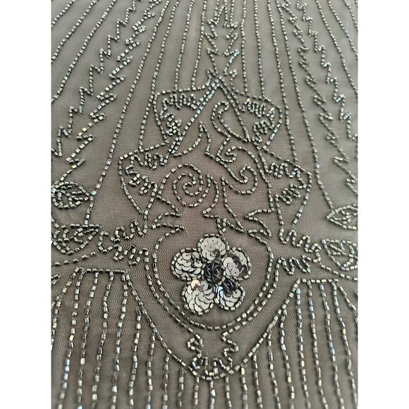 Lauren Ralph Lauren Black Beaded Mesh A-Line Skirt, 8 petite NEW Holiday wear - Picture 5 of 11